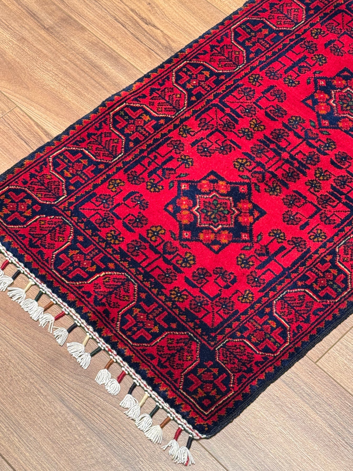 Afgan Hal1s1 Hamyap Yolluk Orijinal El Dokumas1 Kök Boya Yün 0.52x144 0.75 Metrekare - 2x4 ft