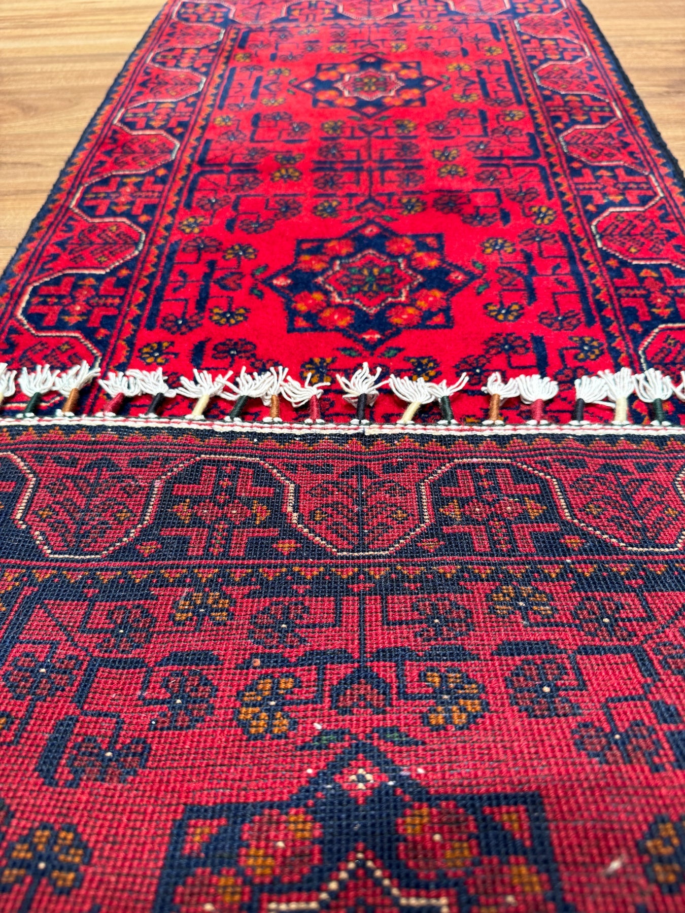 Afgan Hal1s1 Hamyap Yolluk Orijinal El Dokumas1 Kök Boya Yün 0.52x144 0.75 Metrekare - 2x4 ft
