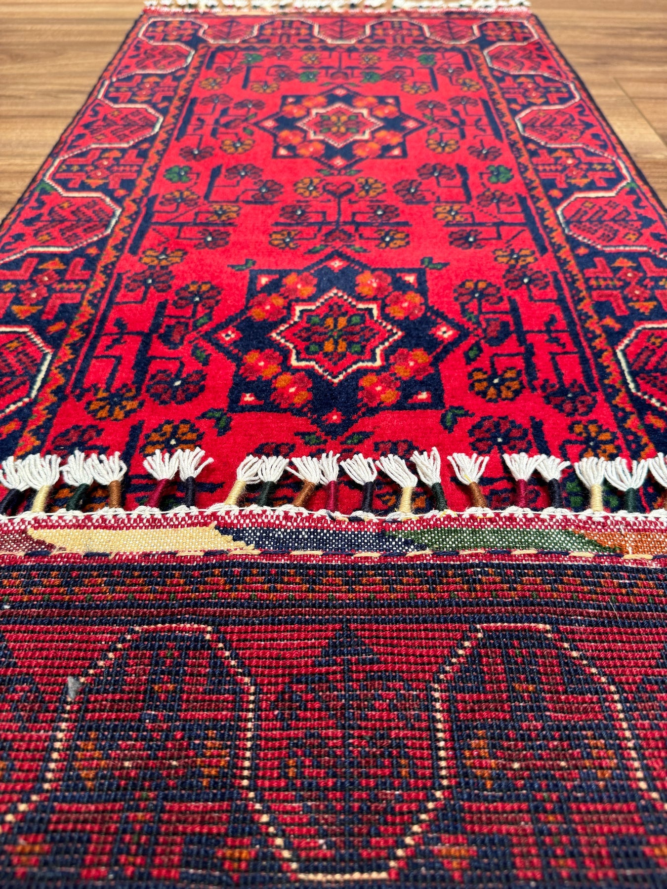 Afgan Hal1s1 Hamyap Yolluk Orijinal El Dokumas1 Kök Boya Yün 0.49x147 0.72 Metrekare - 2x4 ft