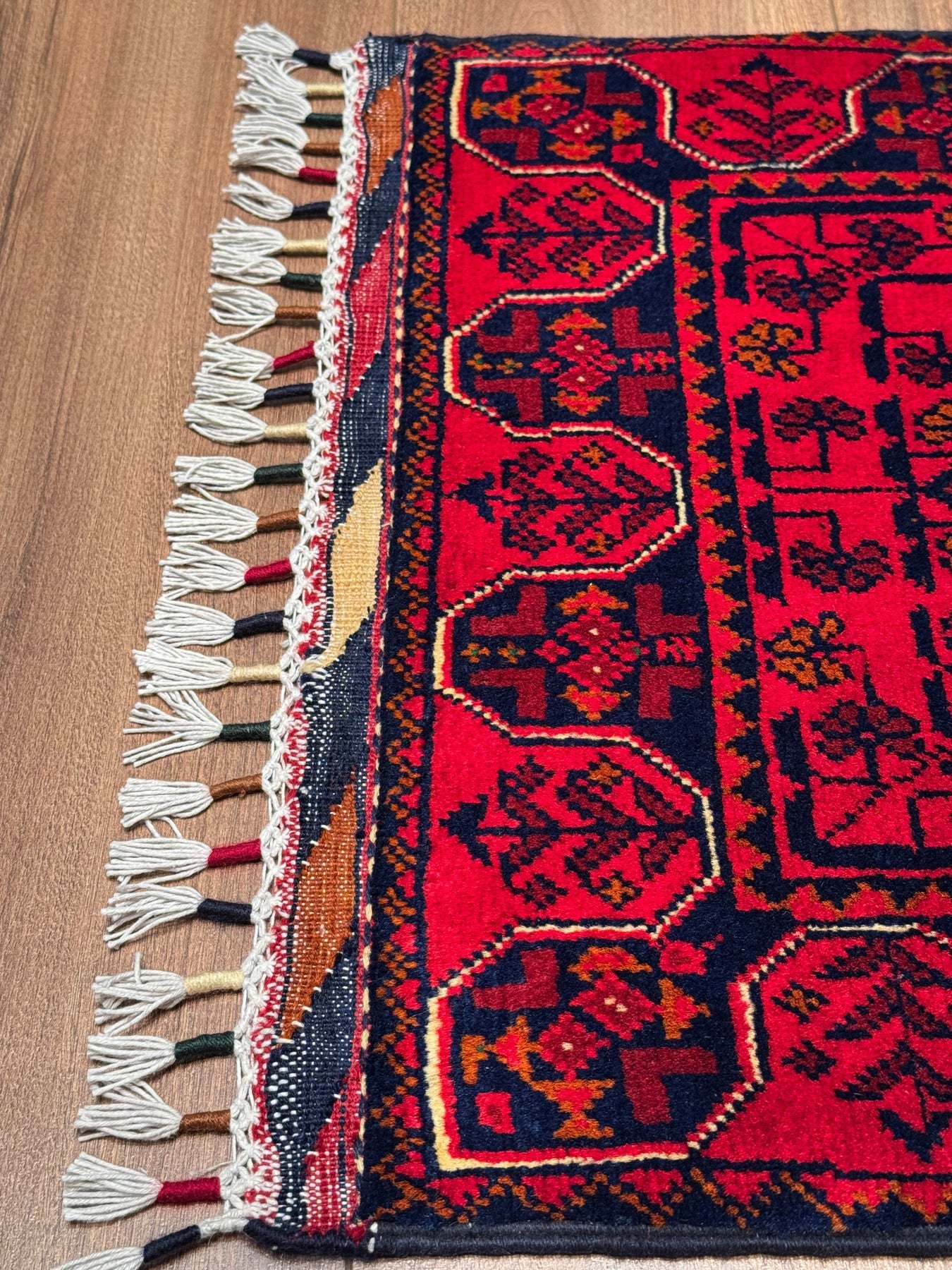 Afgan Hal1s1 Hamyap Yolluk Orijinal El Dokumas1 Kök Boya Yün 0.52x147 0.76 Metrekare - 2x6 ft