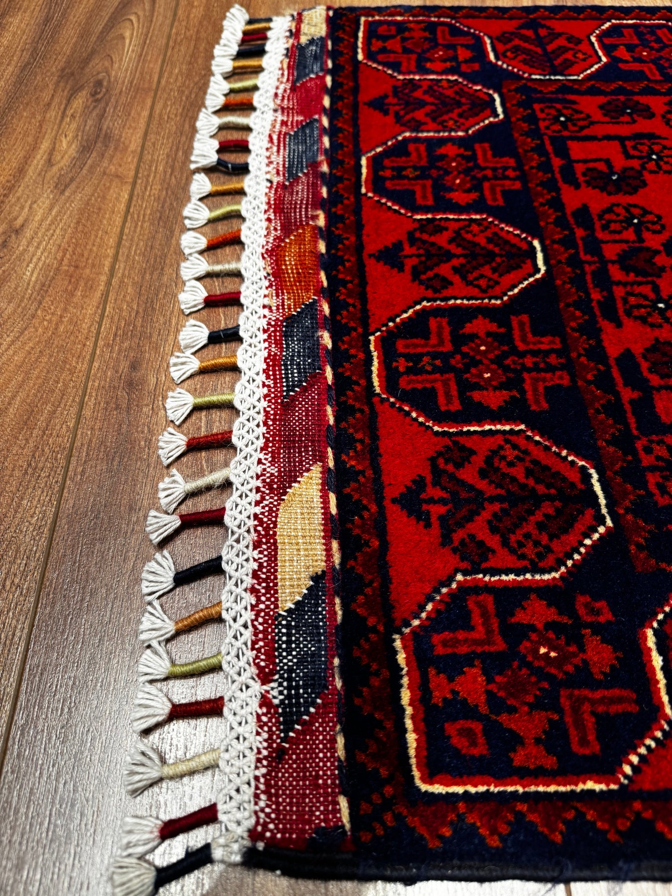 Afgan Hal1s1 Hamyap Yolluk Orijinal El Dokumas1 Kök Boya Yün 0.55x146 0.80 Metrekare - 2x4 ft