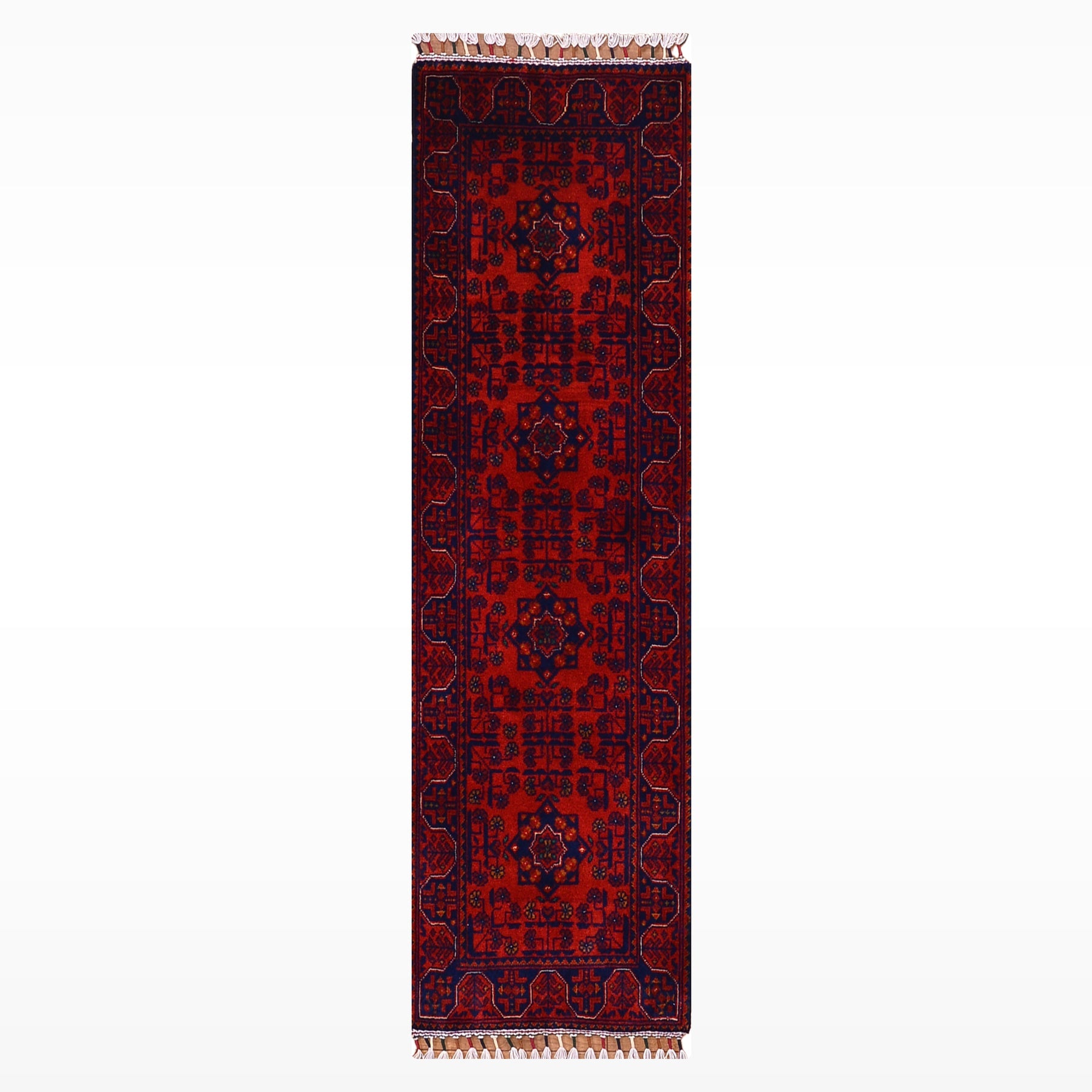 Afgan Hal1s1 Hamyap Yolluk Orijinal El Dokumas1 Kök Boya Yün 0.52x144 0.75 Metrekare - 2x4 ft