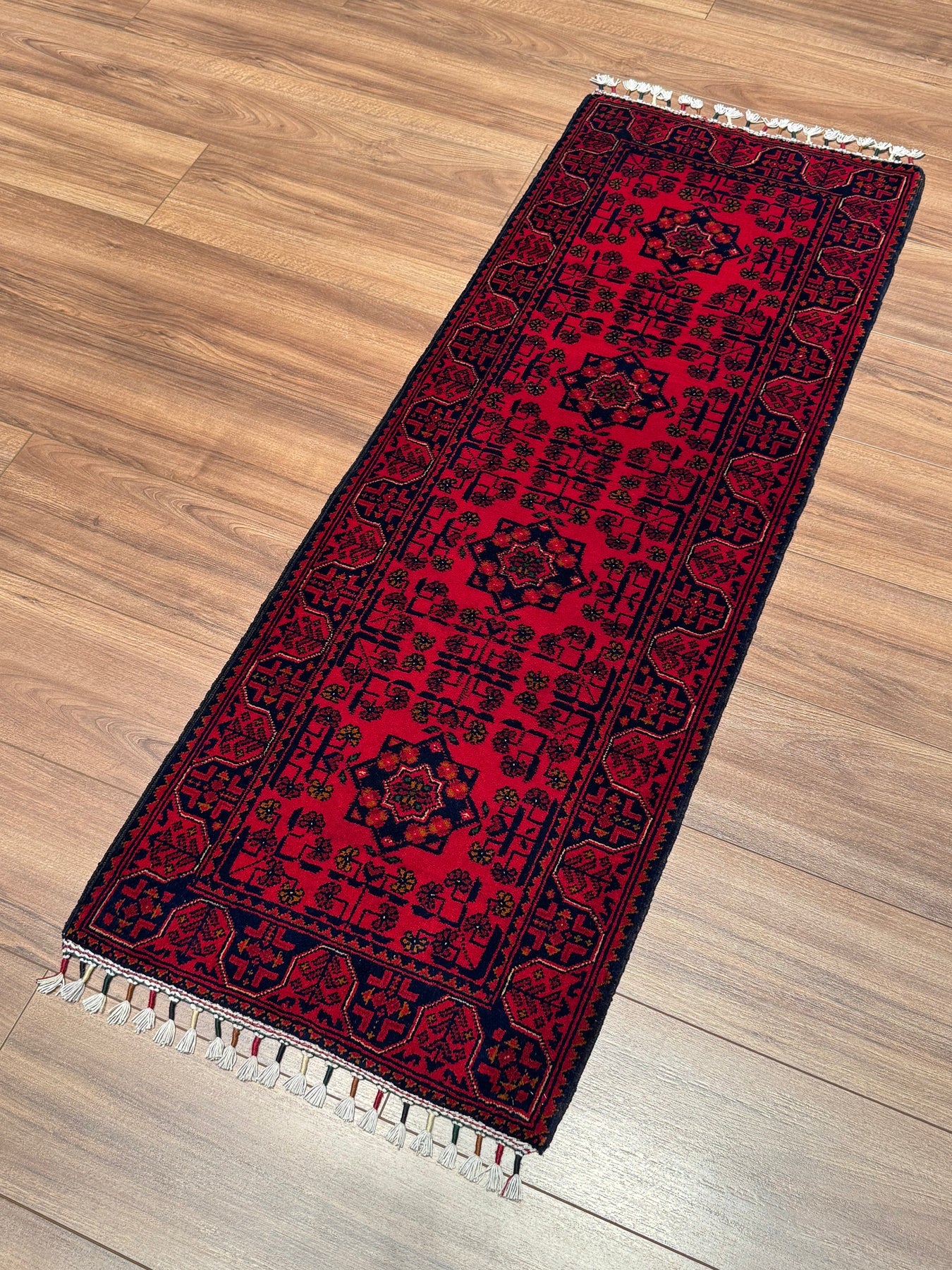 Afgan Hal1s1 Hamyap Yolluk Orijinal El Dokumas1 Kök Boya Yün 0.52x144 0.75 Metrekare - 2x4 ft