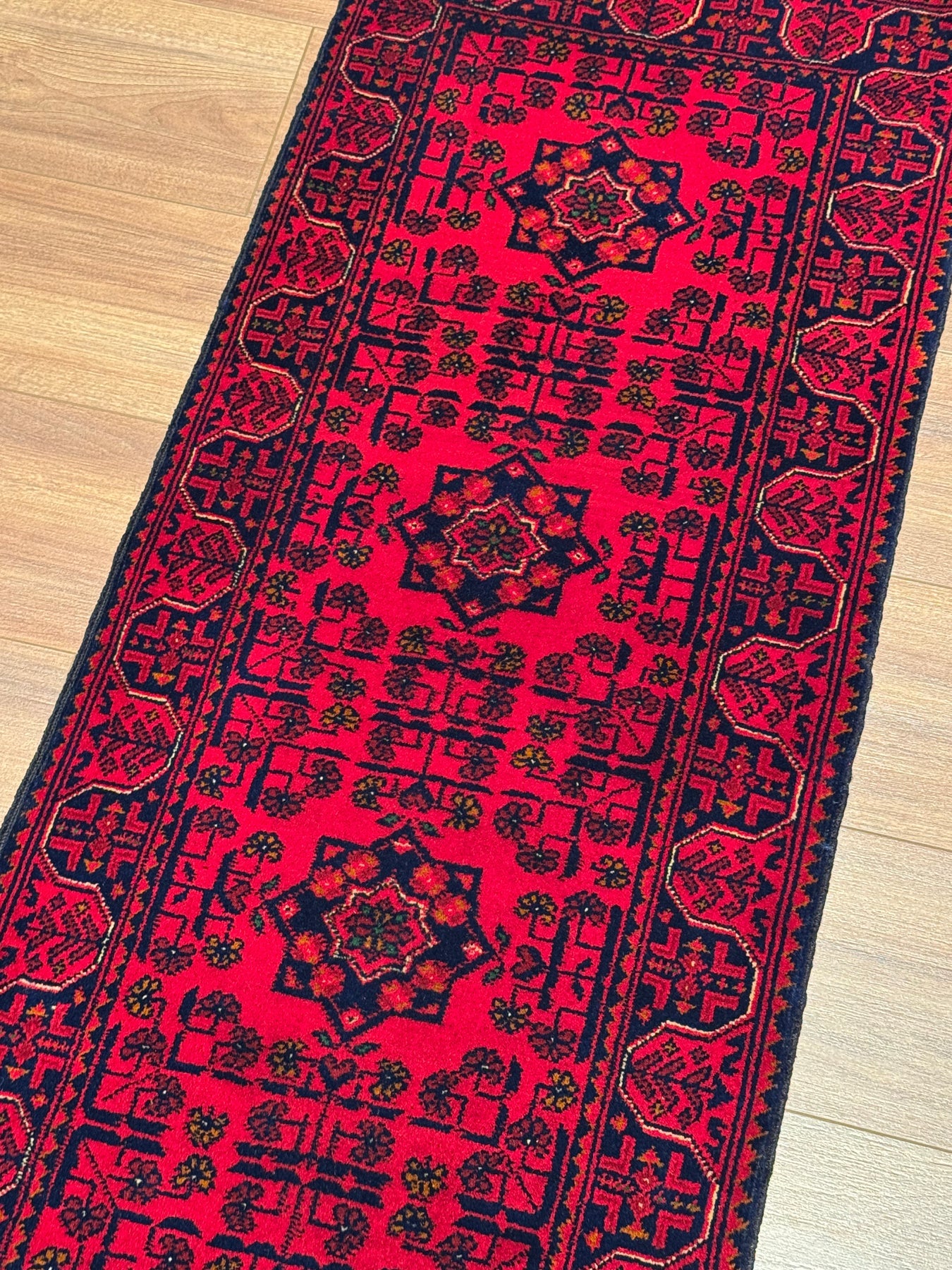 Afgan Hal1s1 Hamyap Yolluk Orijinal El Dokumas1 Kök Boya Yün 0.52x144 0.75 Metrekare - 2x4 ft