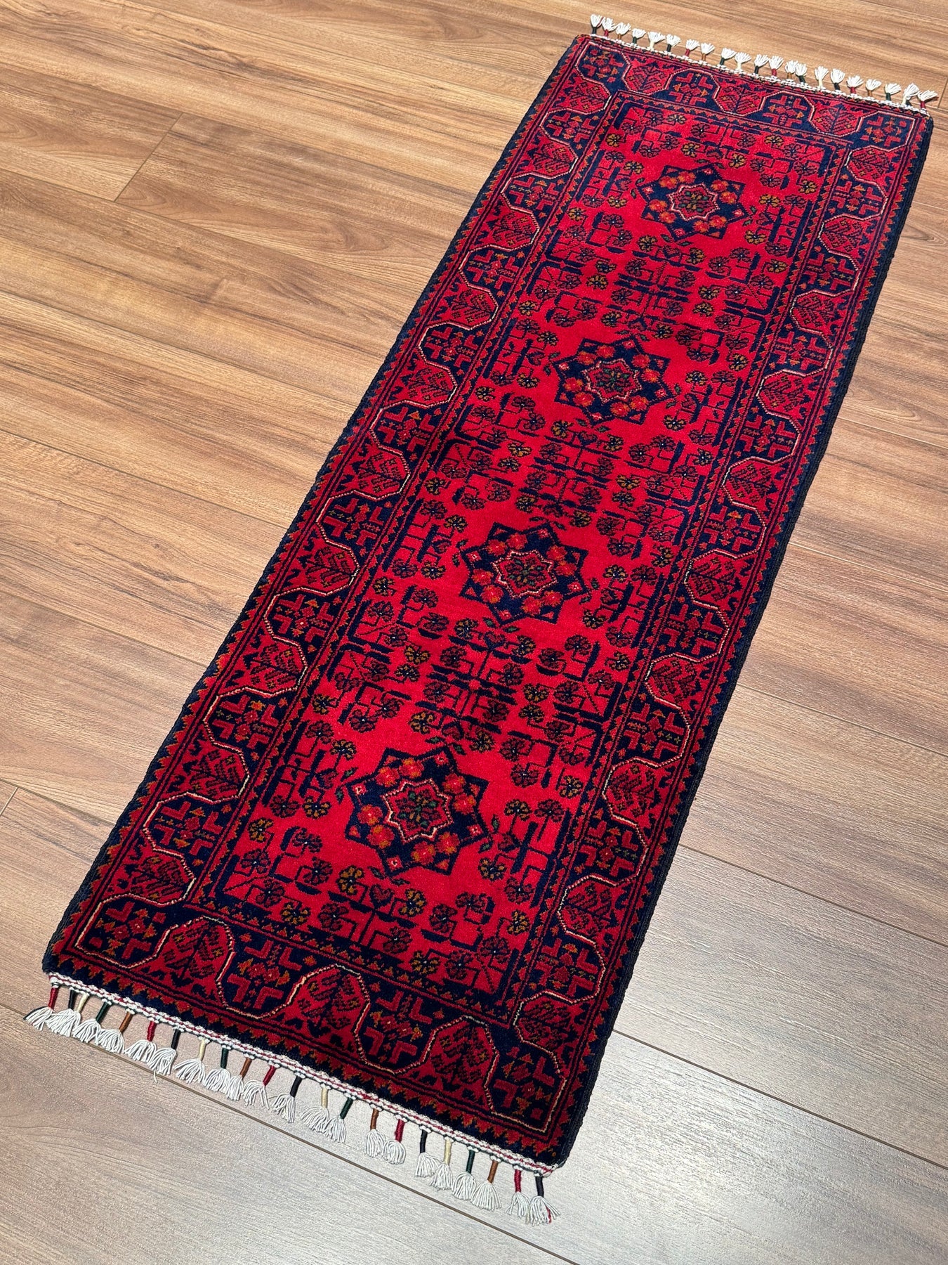 Afgan Hal1s1 Hamyap Yolluk Orijinal El Dokumas1 Kök Boya Yün 0.52x144 0.75 Metrekare - 2x4 ft