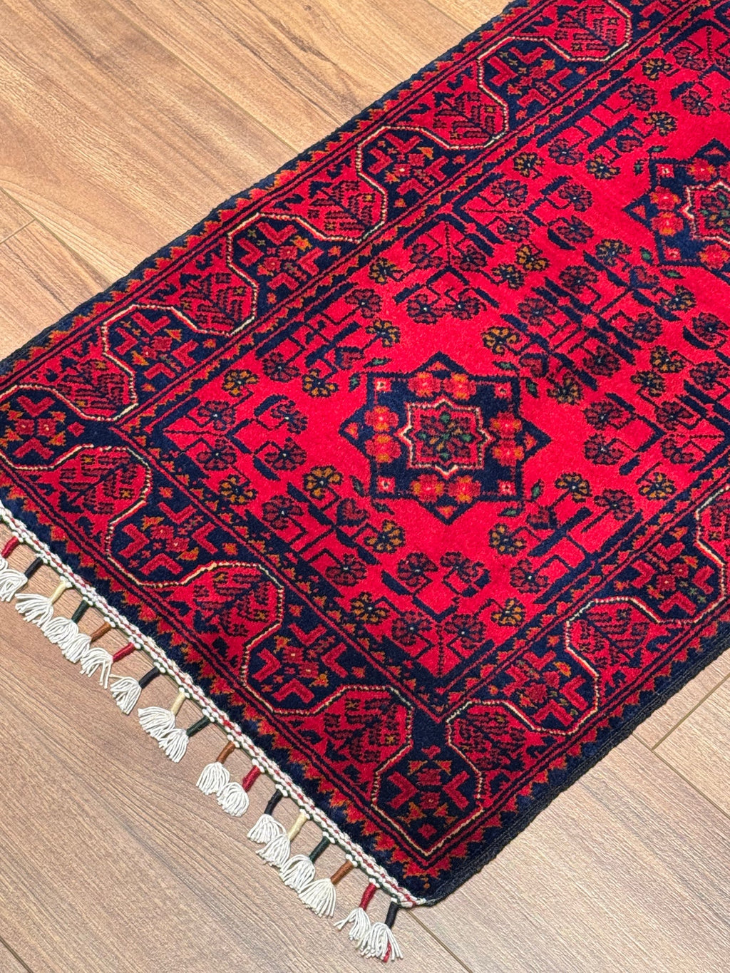 Afgan Hal1s1 Hamyap Yolluk Orijinal El Dokumas1 Kök Boya Yün 0.52x144 0.75 Metrekare - 2x4 ft