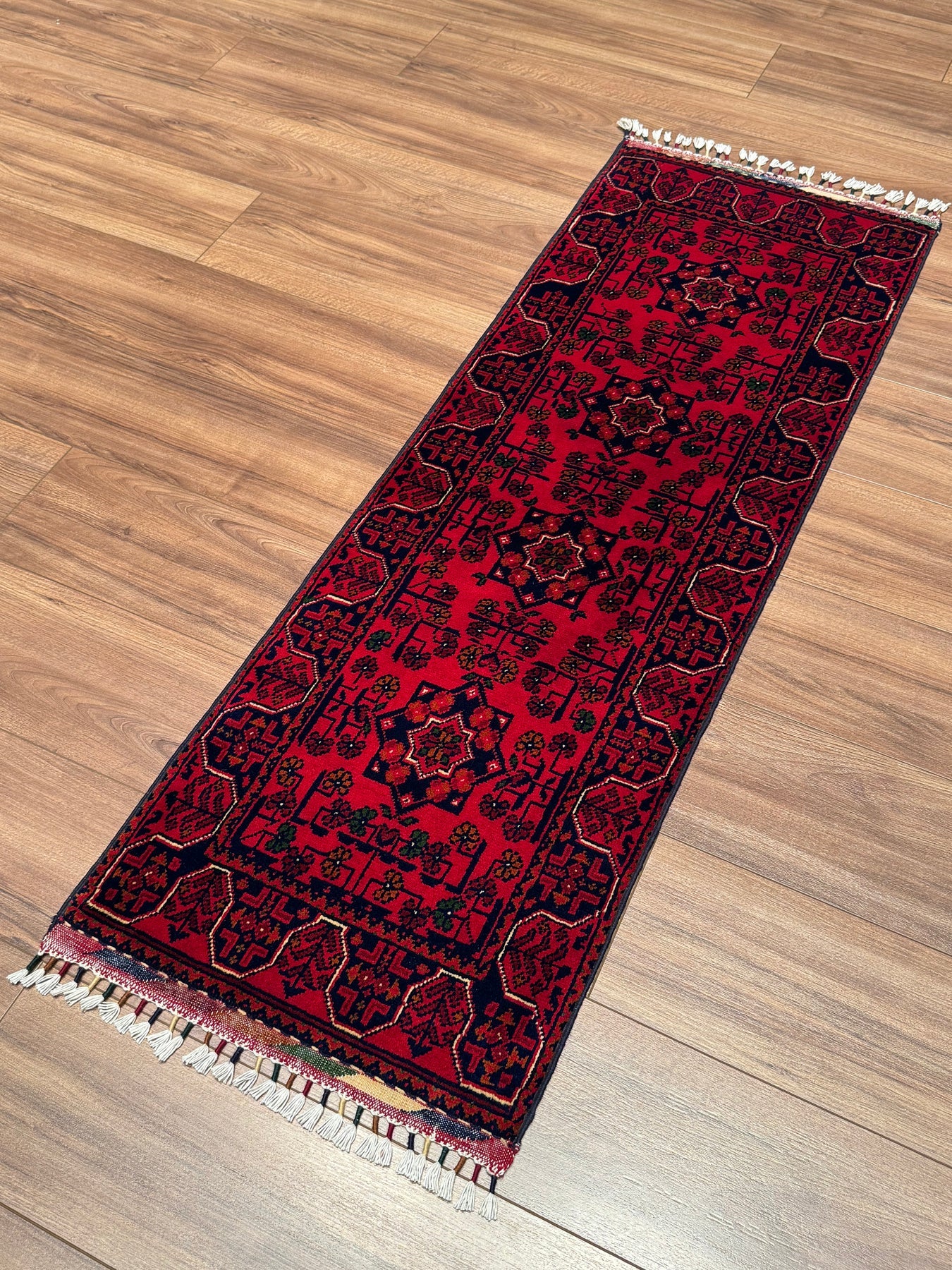Afgan Hal1s1 Hamyap Yolluk Orijinal El Dokumas1 Kök Boya Yün 0.49x147 0.72 Metrekare - 2x4 ft