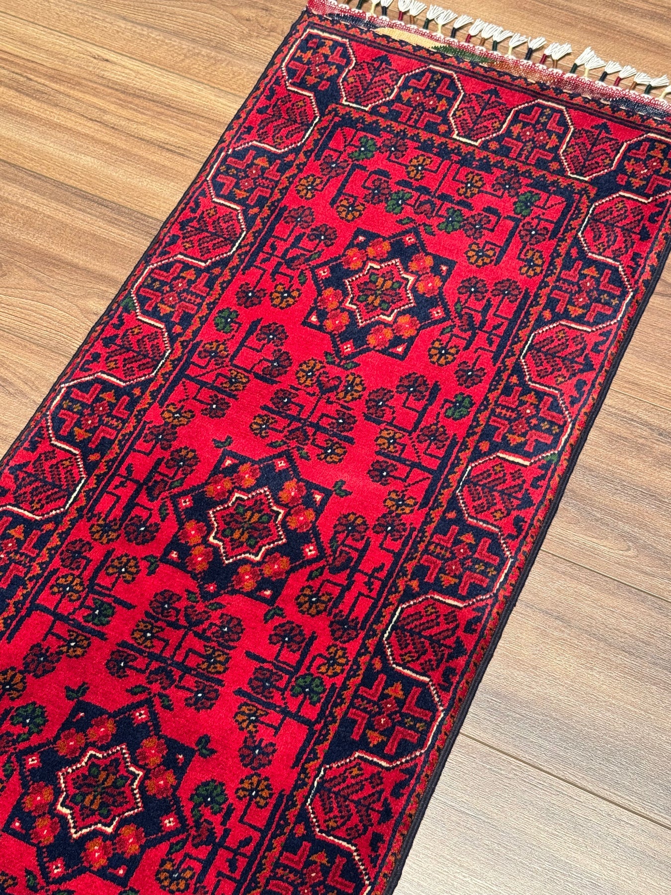 Afgan Hal1s1 Hamyap Yolluk Orijinal El Dokumas1 Kök Boya Yün 0.49x147 0.72 Metrekare - 2x4 ft