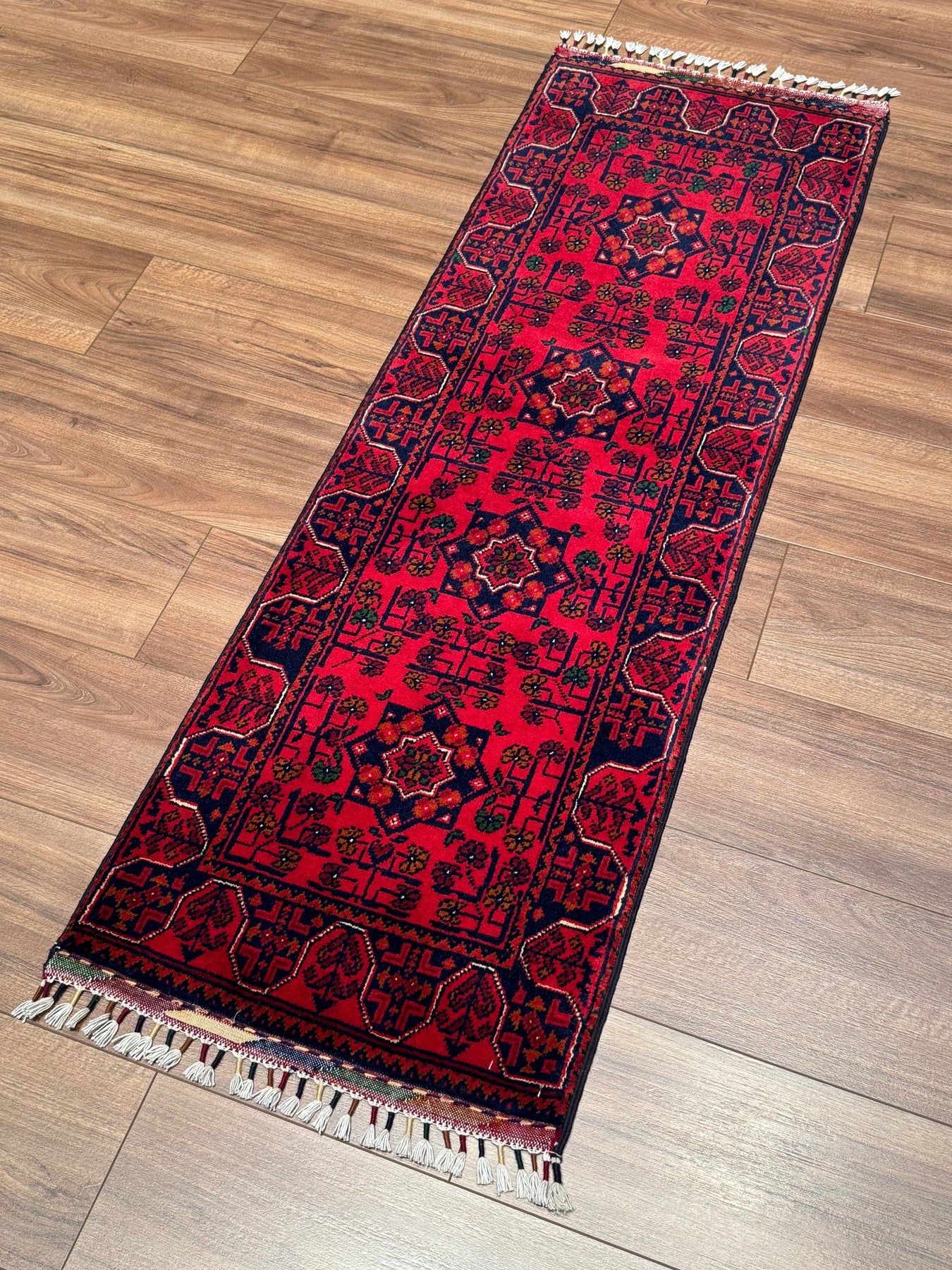 Afgan Hal1s1 Hamyap Yolluk Orijinal El Dokumas1 Kök Boya Yün 0.49x147 0.72 Metrekare - 2x4 ft