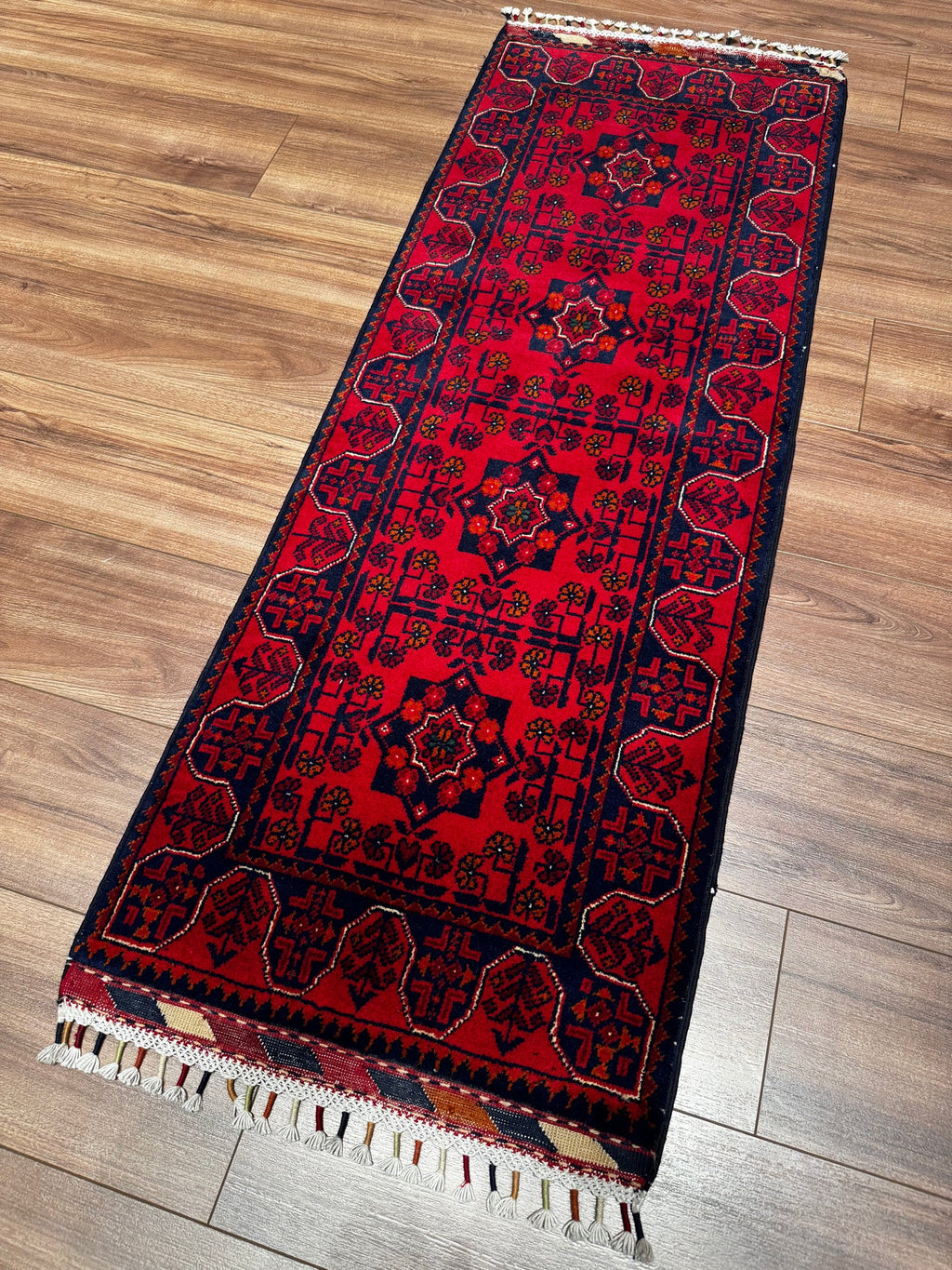 Afgan Hal1s1 Hamyap Yolluk Orijinal El Dokumas1 Kök Boya Yün 0.55x146 0.80 Metrekare - 2x4 ft